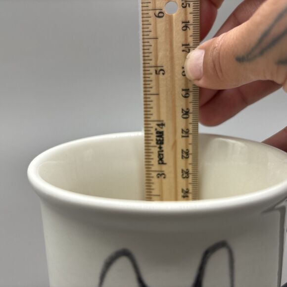 Frenchie Coffee Mug Porcelain CLAY ART French Bull Dog w/ Monocle & Blue Bowtie - Picture 5 of 6